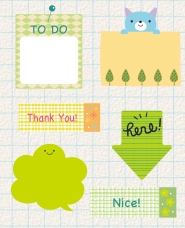 Illustration of cute sticky notes